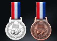 Macio/esmalte duramente medalhas feitas sob encomenda dos esportes, medalhas ligas de zinco do futebol e fitas
