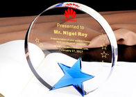 Copo de cristal do troféu da forma redonda, concessões do cristal do logotipo de Custume