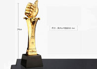Ouro brilhante copo chapeado do troféu da resina para o logotipo feito sob encomenda dos vencedores aceitado