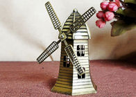 Réplica holandesa de bronze do moinho de vento do modelo mundialmente famoso diminuto da construção dos presentes do ofício de DIY