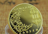 medalha militar cozida aumentada 3D do esmalte, moeda de ouro comemorativa da cultura árabe