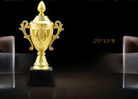 Tipo chapeado ouro copo plástico do troféu, troféu feito sob encomenda do copo dos esportes do logotipo