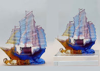Ofícios coloridos decoração do esmalte da mesa de escritório, ornamentação do barco de navigação do estilo chinês