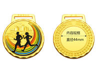 Medalhas running dos esportes da raça da maratona e material liga de zinco colorido das fitas