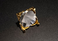 Tamanho personalizado do cristal K9 concessões materiais brancas com base do metal do ouro