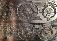 Troféu feito-à-medida da forma redonda, moeda aumentada do crachá do exército do metal do logotipo