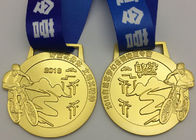Morre das medalhas feitas sob encomenda dos esportes do metal da carcaça o tipo material de bronze para esportes da raça de bicicleta