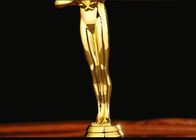 A concessão da posição do metal coloca o tipo baixo de madeira dos troféus para o logotipo feito sob encomenda de figure aceitado