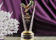 Concessões personalizadas parte alta do troféu do cristal com esmalte colorido Eagle