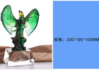 Lembranças de vidro dos vencedores de Liuli do chinês do jade com Eagles vitrificado na parte superior