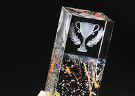 Logotipo da gravura do copo de cristal durável do troféu K9/estrutura feitos sob encomenda sólido dos textos
